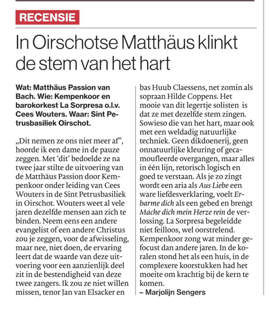 Recensie op 14 apr 22 in Eindhovens Dagblad